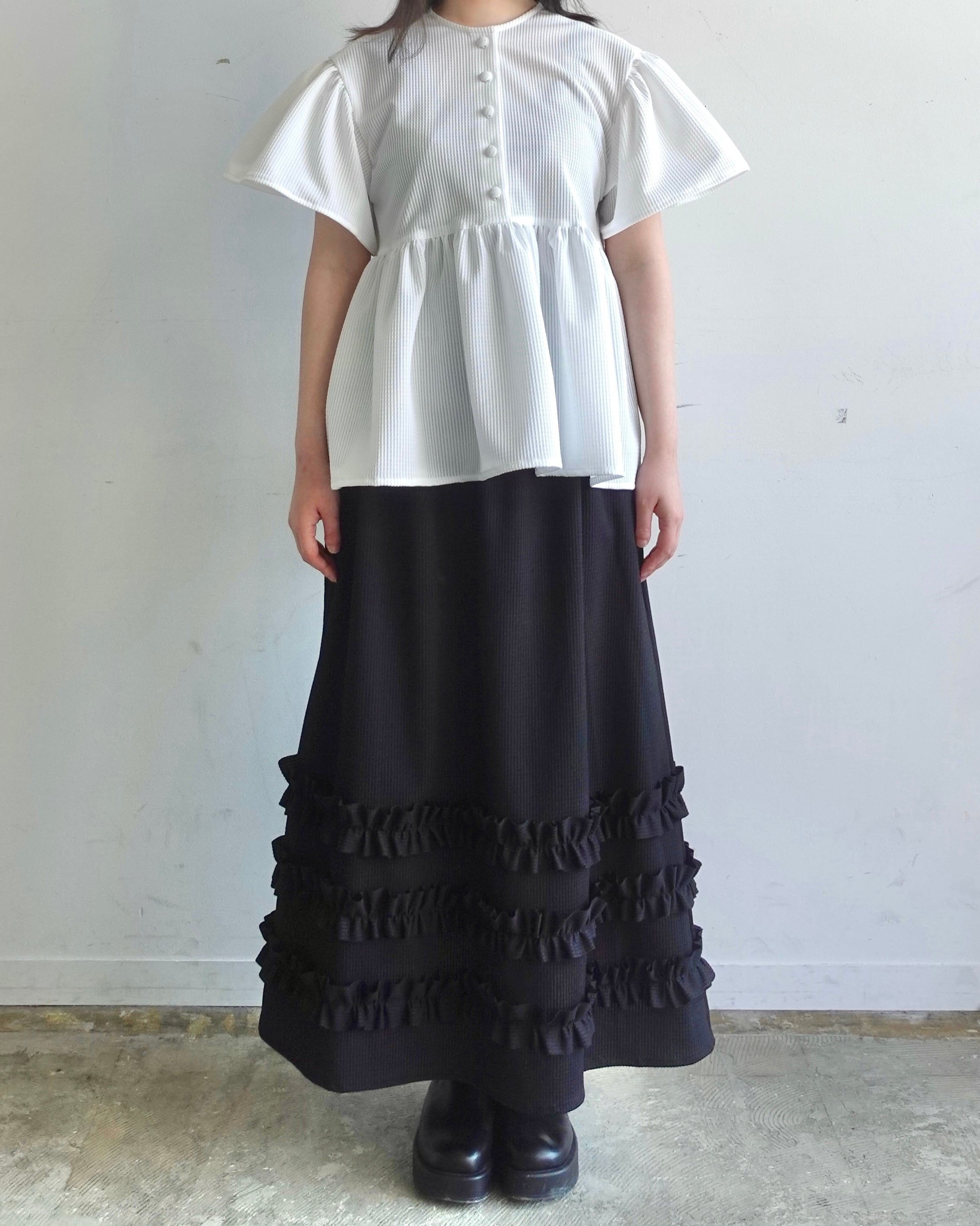 seersucker tricot wave skirt