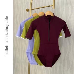 バックオープンジップアップレオタード3色展開 A0036