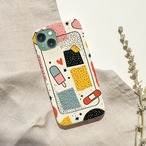 受注生産 iPhoneケース カラフル紙片のZINE柄｜紙もの風 ZINE018A