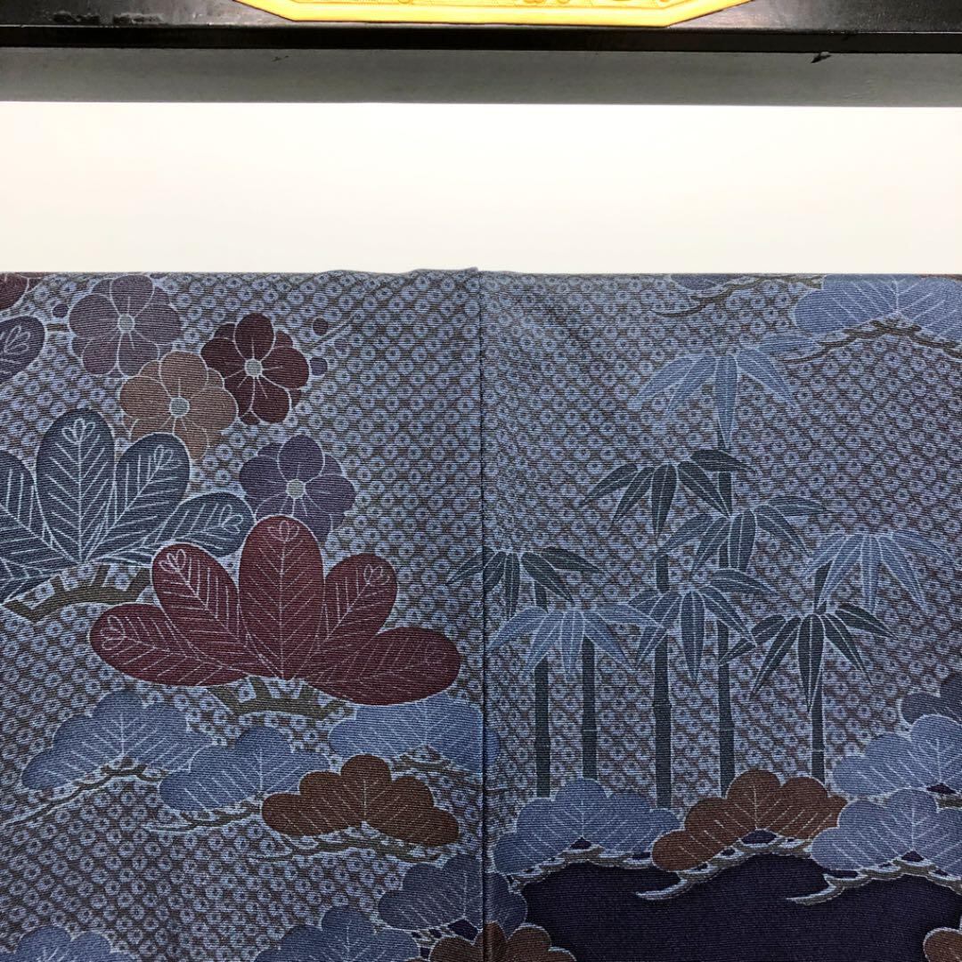 K-2447 訪問着 松竹梅 鹿の子柄 濃紺色 しつけ糸 トールサイズ | www