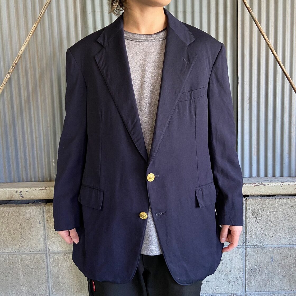 90年代 USA製 Polo by Ralph Lauren テーラードジャケット 紺ブレ 