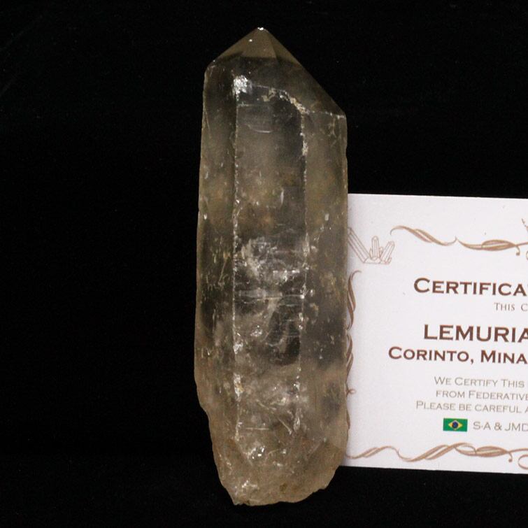 レムリアンシード スモーキークォーツ 原石 ブラジル ミナスジェライス州 コリント産 証明書付属 一点物 271-579