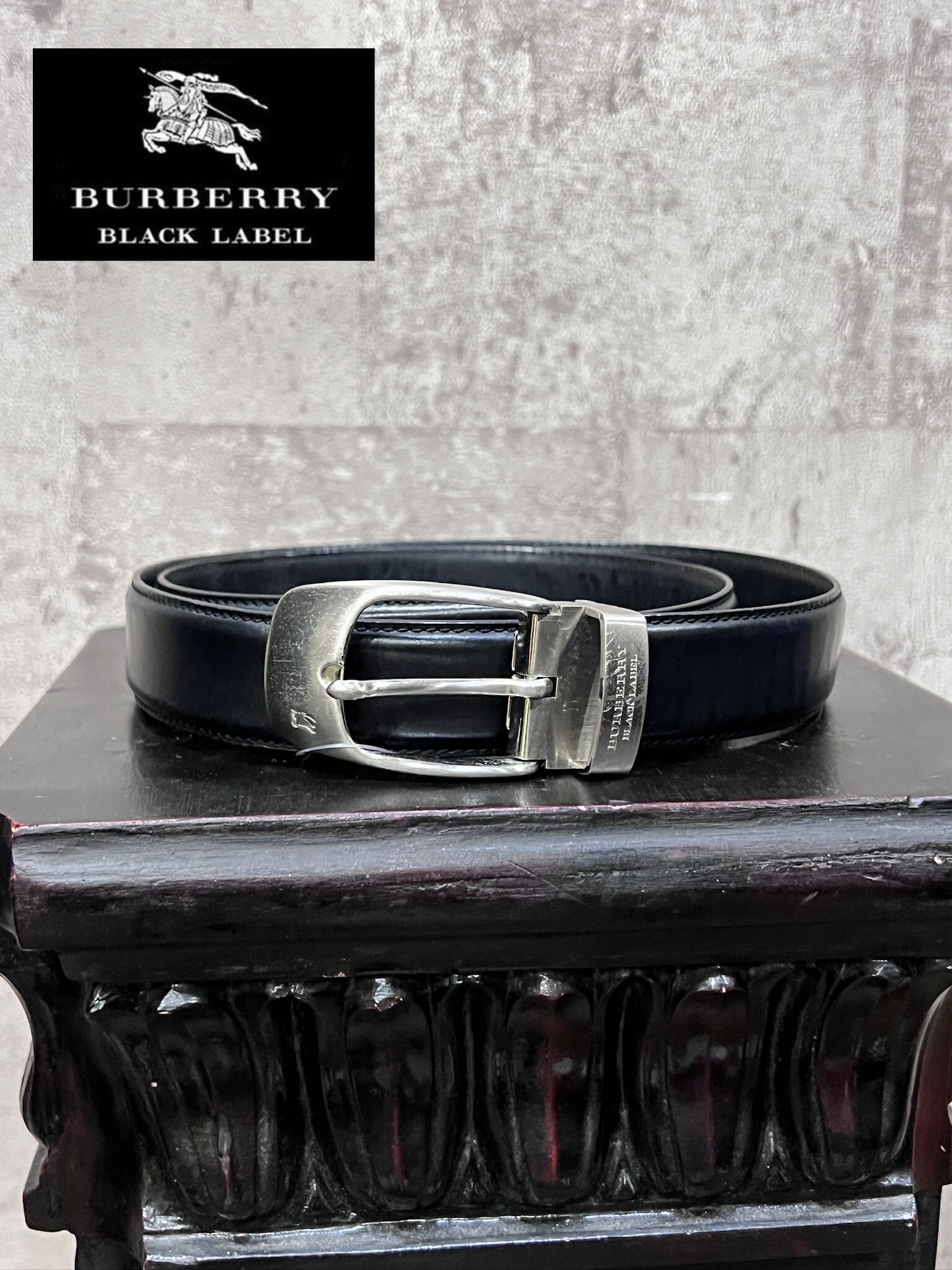 バーバリーブラックレーベル レザーベルト W83-93 BURBERRY BLACK