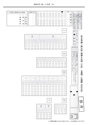 2027年度　私立薬学部入試問題と解答　15.摂南大学