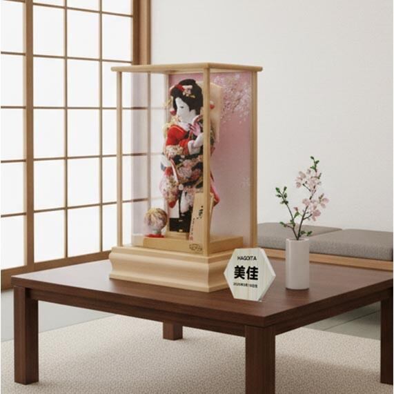 破魔弓 平安道翠監修 13号 勇 寄木細工仕上げ高級総桧造りケース飾り