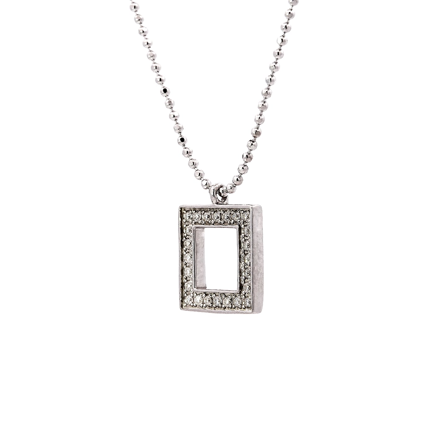 【スクエアネックレス】正四角 ネックレス ペンダント 10金 K10 キュービック モアサナイト 天然ダイヤモンド スクエア