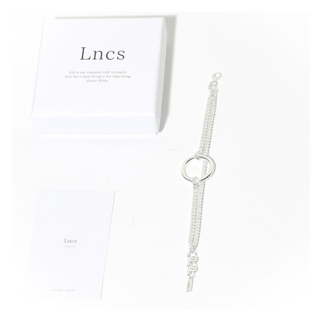 s925 Ring Double Chain Bracelet #Lncs