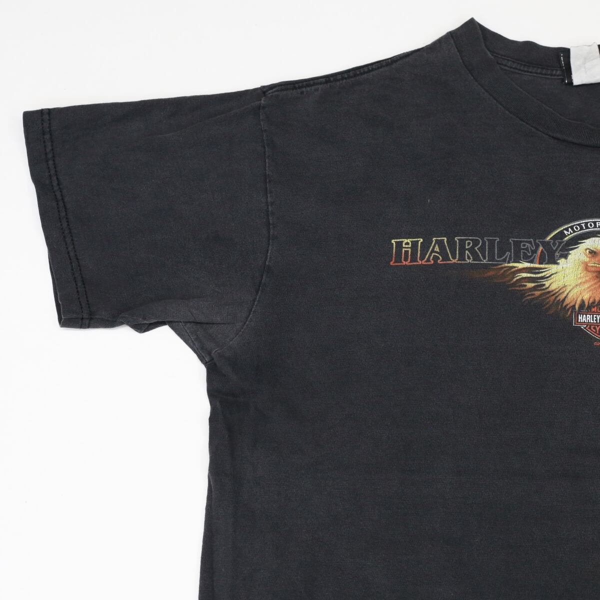 [SALE]11/25迄　期間限定価格　HARLEYDAVIDSON ハーレーダビッドソン 00年代 USA製 半袖 Tシャツ HOLOUBEK  イーグル ブラック XL