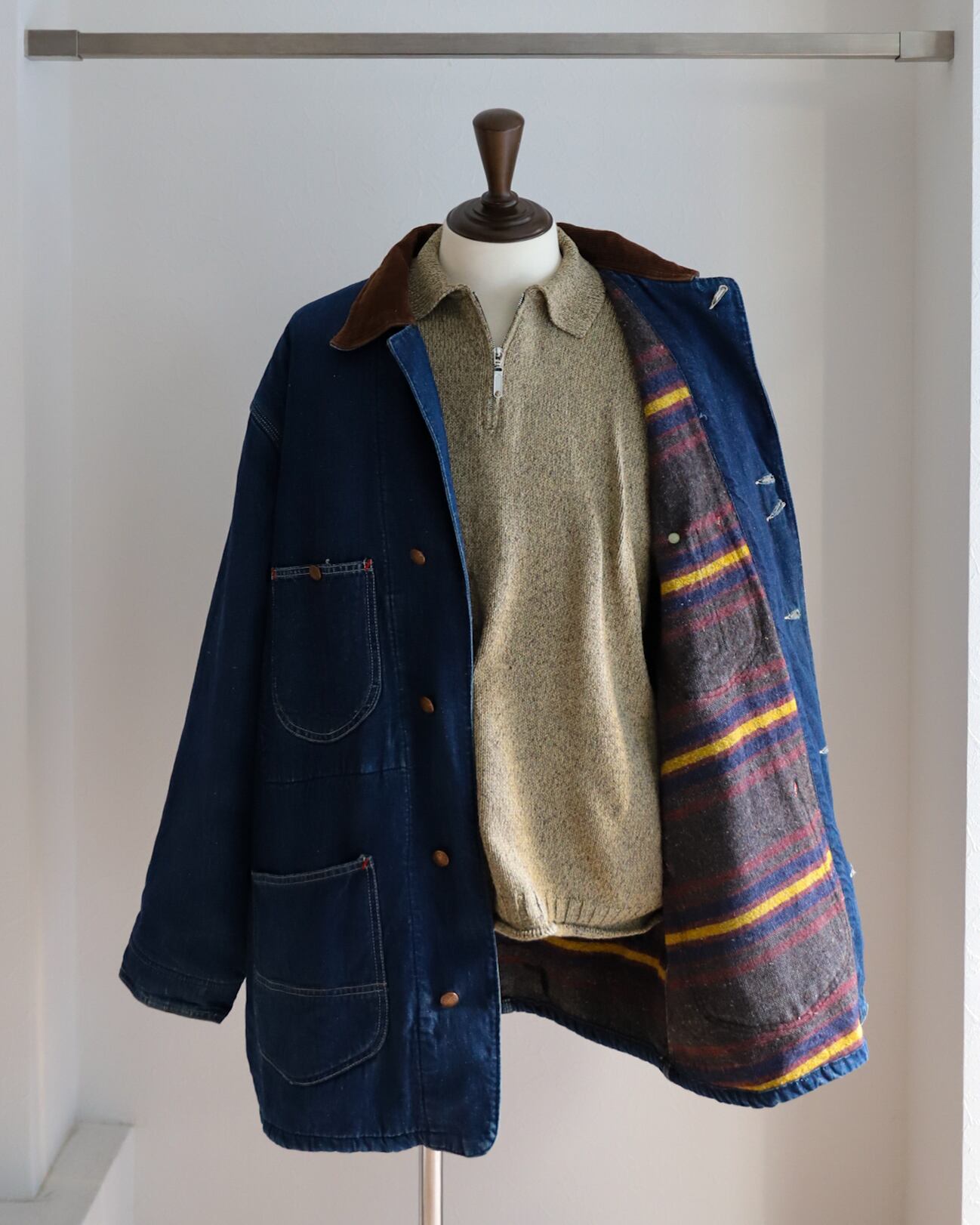 濃紺】50s special vintage Denim coverall jacket 