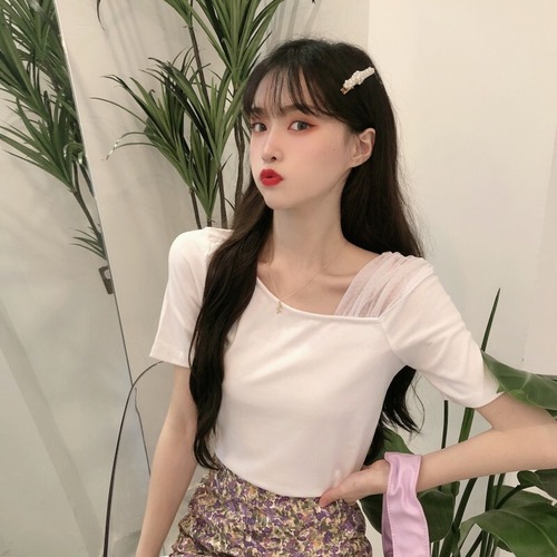 ✞ ソリッド カラーストラップレススリム♥カワイイ♥メッシュTシャツ シャツブラウス ソリッドカラー ✞ゴスロリ SM ミリ 甘ロリ クラロリ 和ロリ エレガント 黒ロリ 姫ロリ 華ロリ BB-BB3739932
