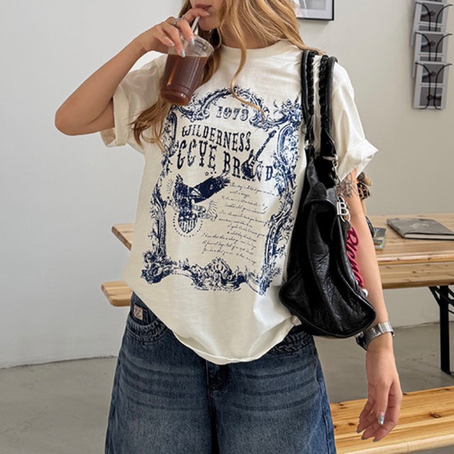 vintage graphic short-sleeve tee　ヴィンテージグラフィック半袖ティー　J2079