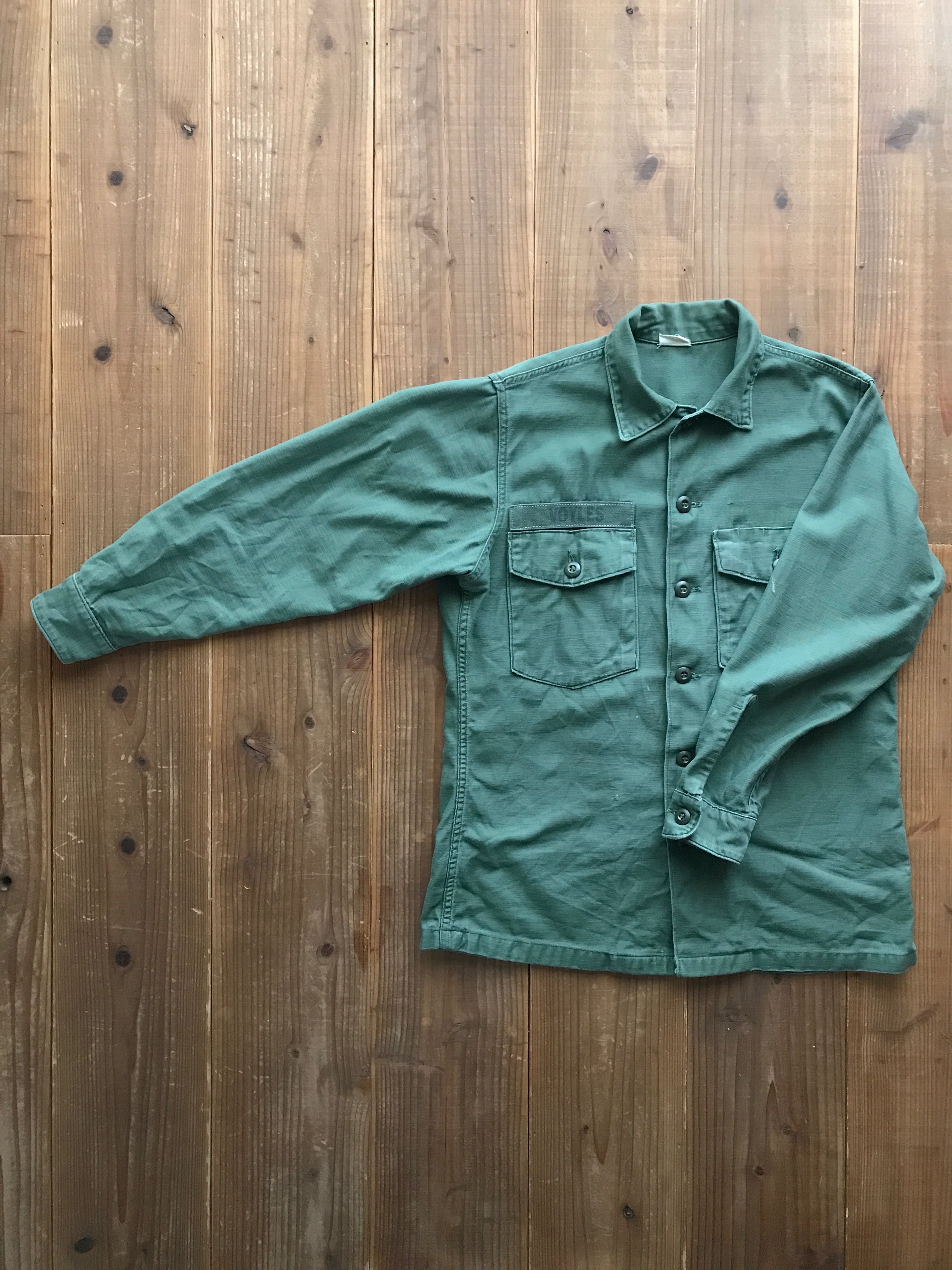 69's U.S.ARMY ユーティリティシャツ OG-107 表記(15 1/2 × 31)　