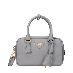 PRADA プラダ レディース ハンドバッグ レザー グレー