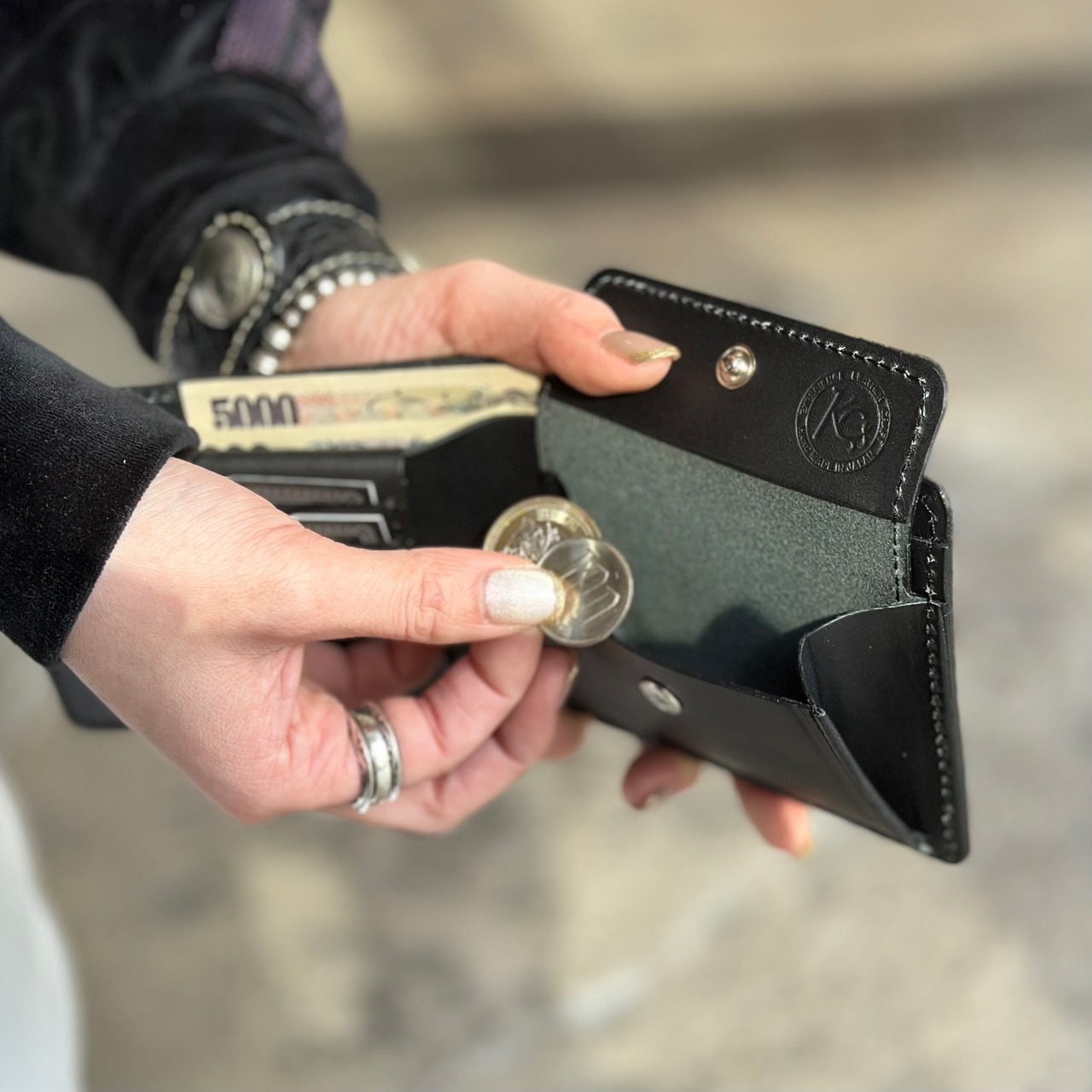 【限定商品】ビルフォールド サンタフェ マットパイソン(藍染)