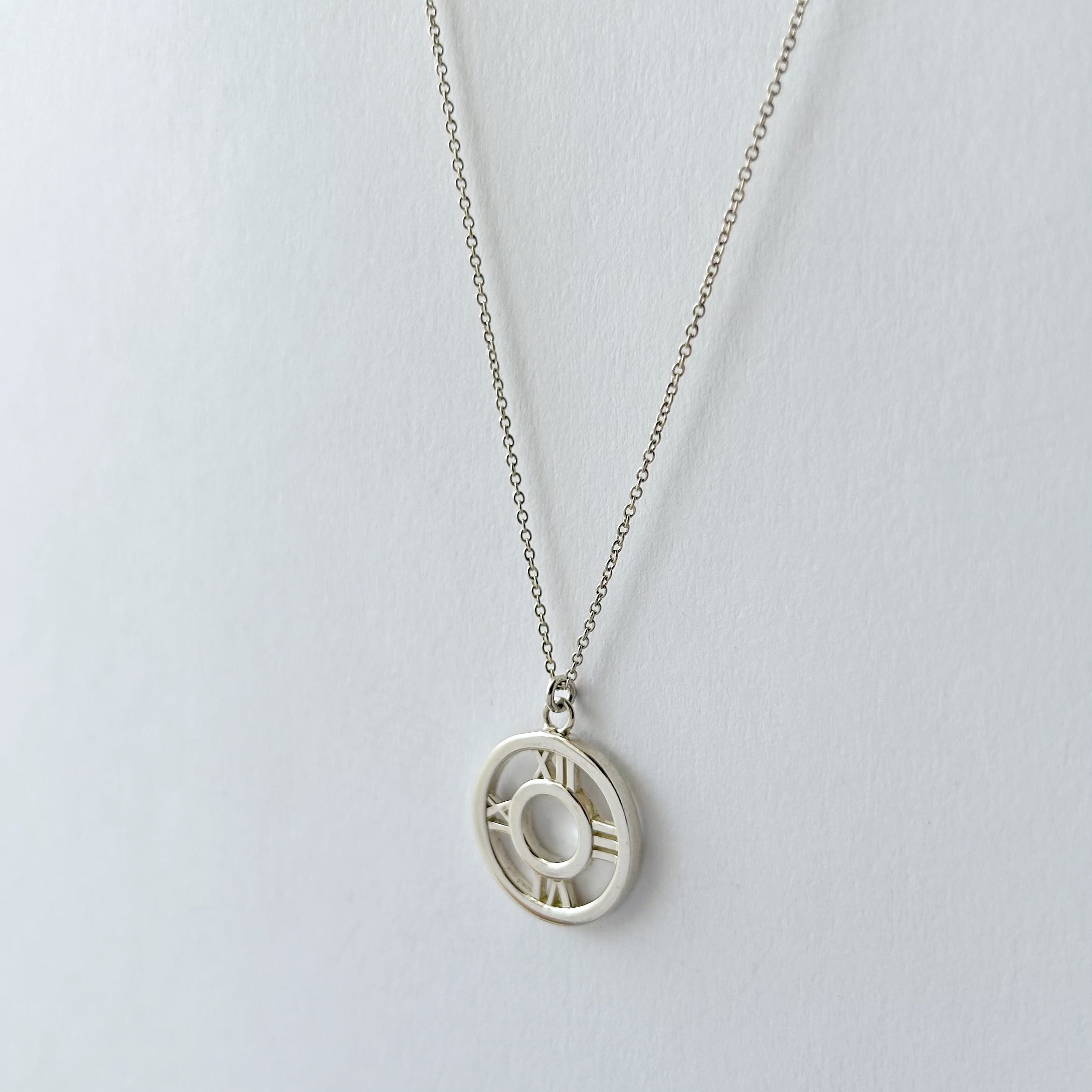 T7157】Tiffany&Co. アトラスオープンメダリオンネックレス/silver925