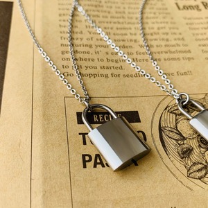 ステンレスパドロックネックレス（Lサイズ）