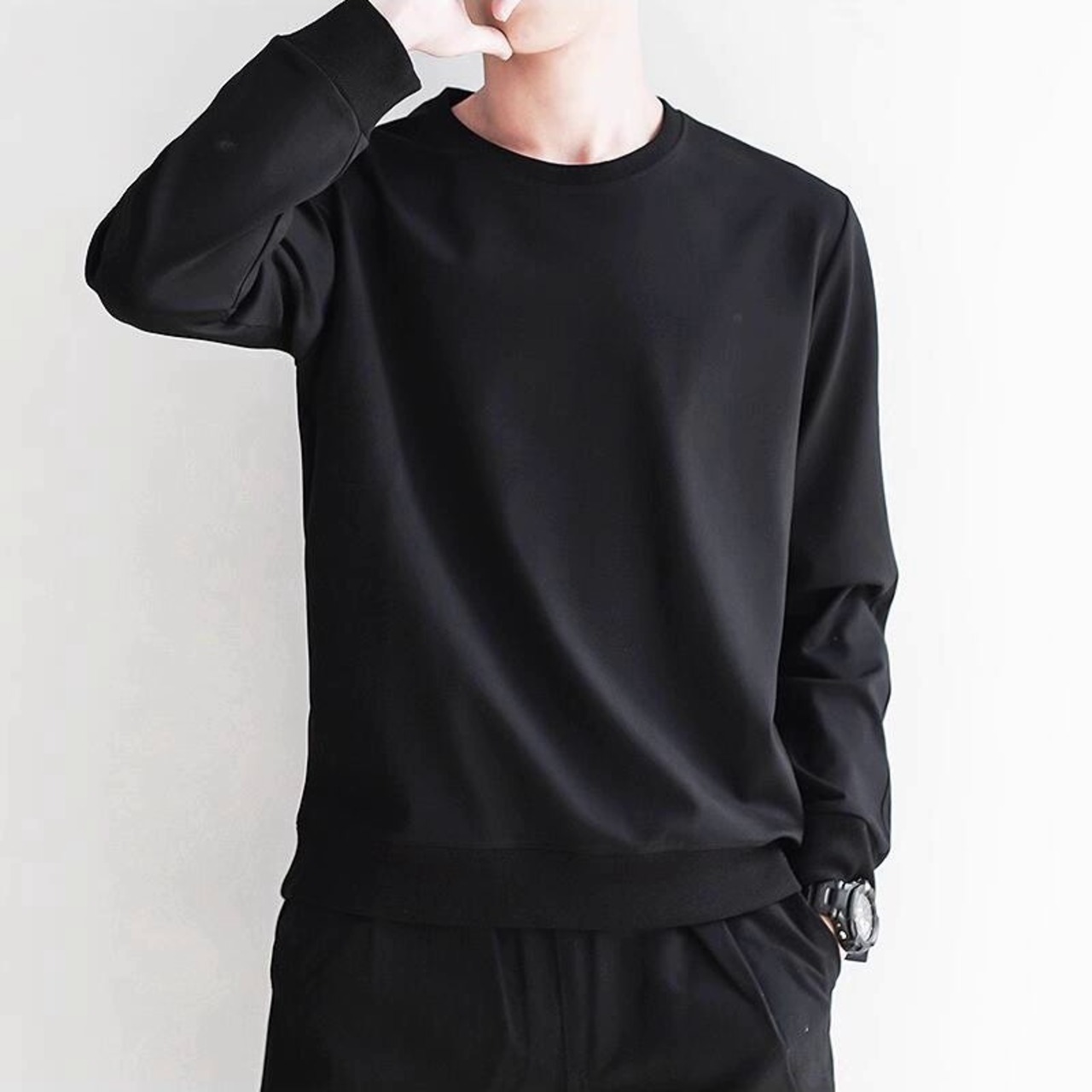 ラウンドネック スウェットシャツ af0108