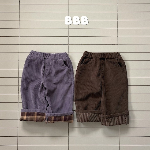 【取寄】bella bambina|corduroy roll-up pants|コーデュロイロールアップパンツ|XXS-XL|kids|26 autumn