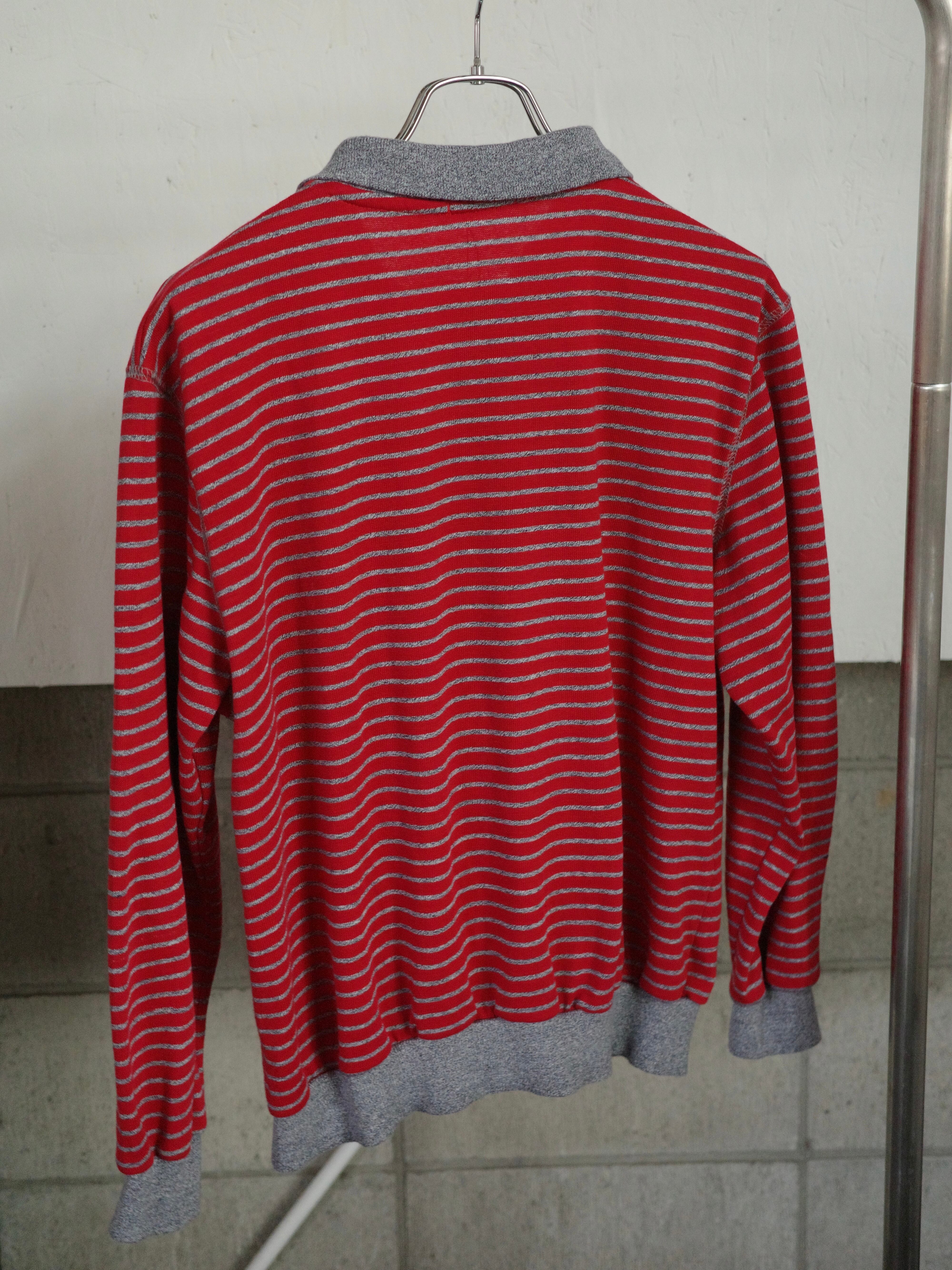 vintage〉red border coller knit | CherLife