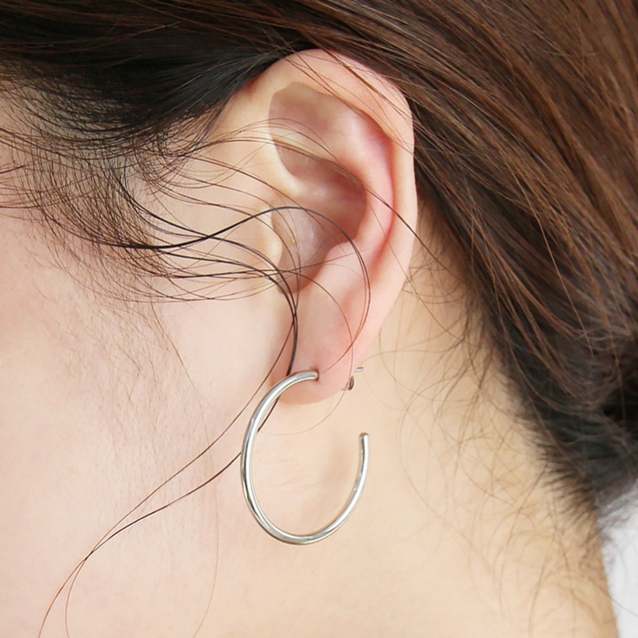 【ネコポス便】ピアス シンプルフープピアス シンプル 金属アレルギー ステンレス つけっぱなし 金アレ対応 レディース メンズ シンプル ゴールド シルバーカジュアル プレゼント デイリー 華奢 フープピアス　2090