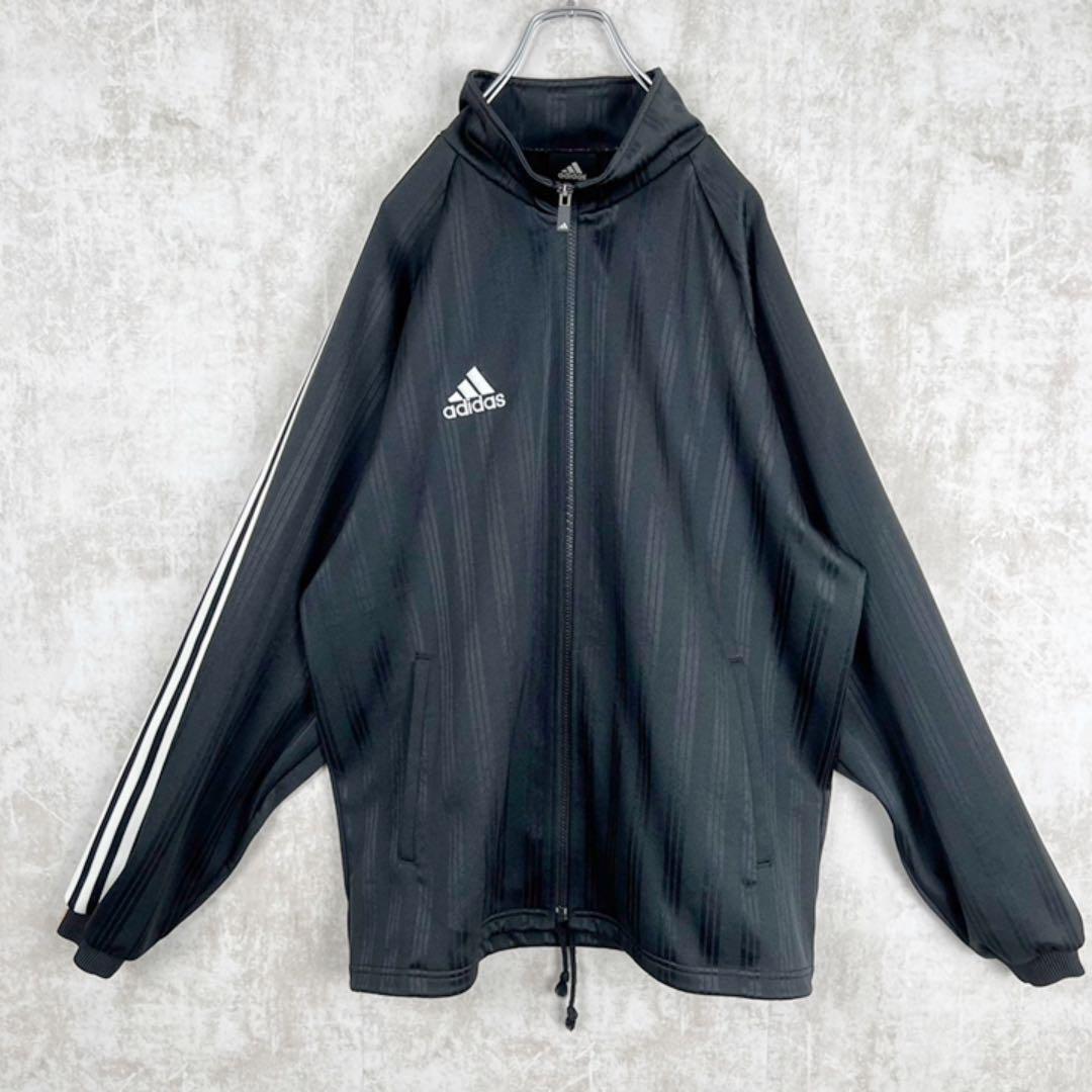 美品☆アディダス adidasウィンドブレーカー L 黒 トラックジャケット