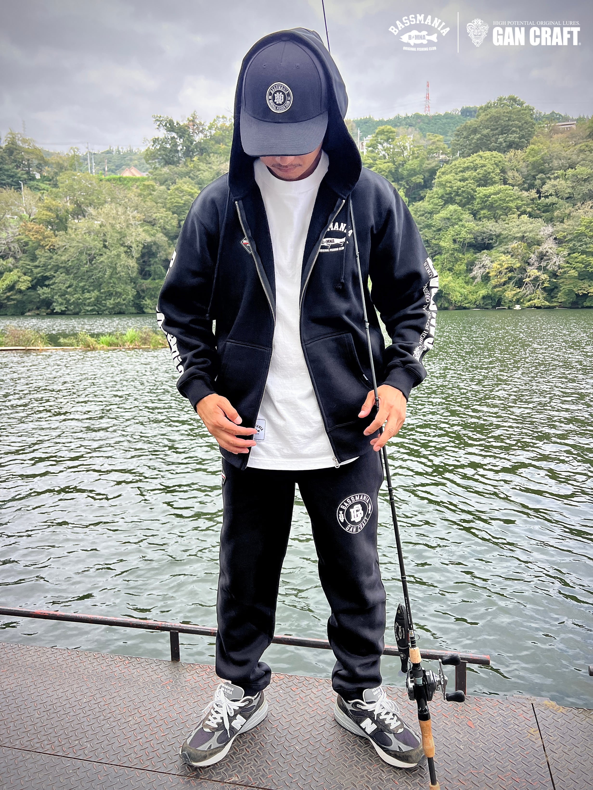 GANCRAFT×BASSMANIA】GANMANIA Sweat Zip parka ［BLK］［LIMITED
