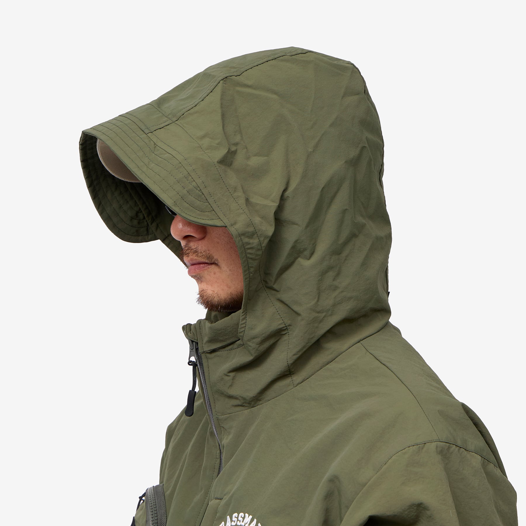 DeepRangebybassmania】2Layer Fishing Gimmick Nylon Jacket［KHAKI