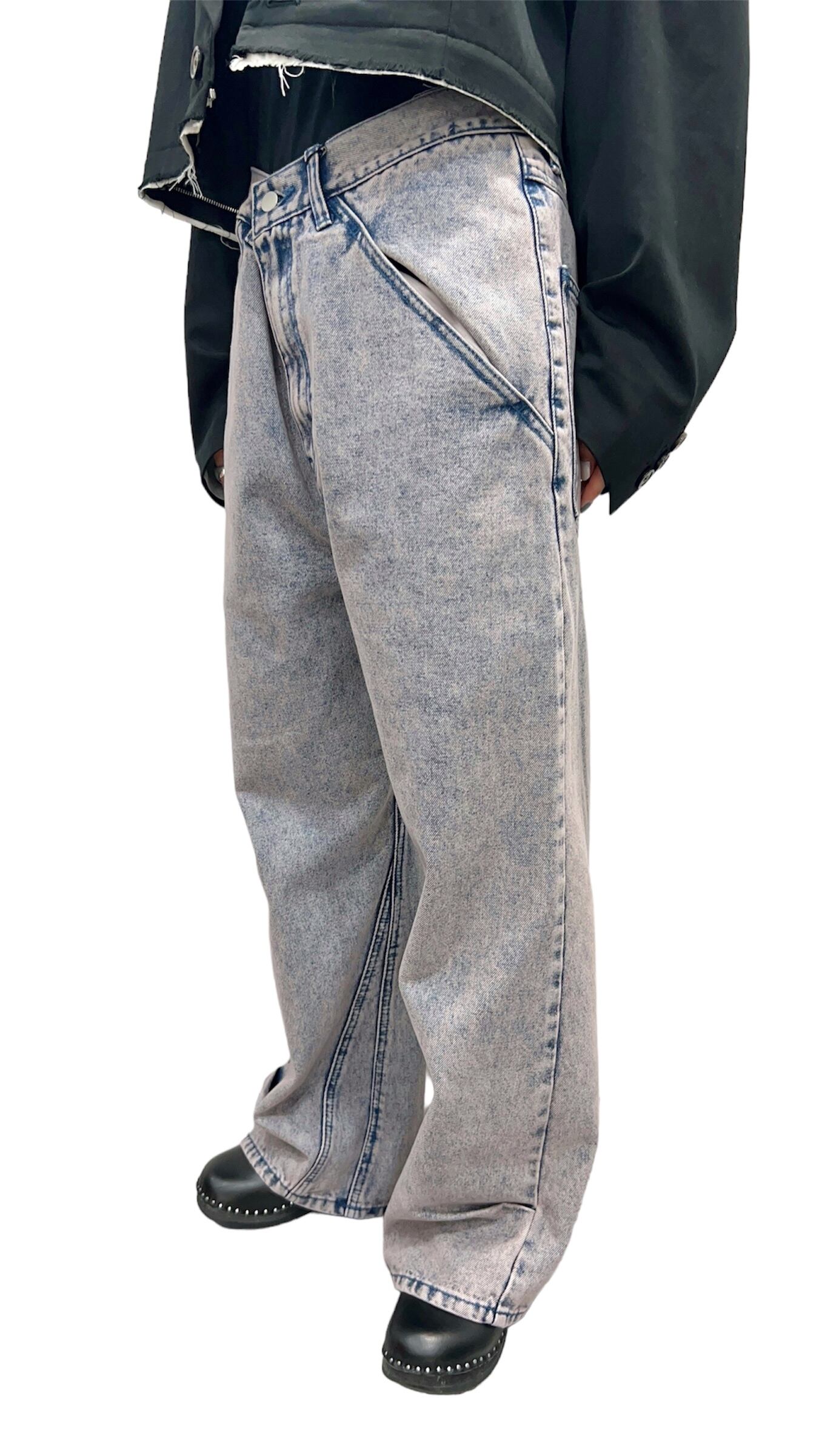 Knuth Marf】low rise denim pants / pink | PuKu