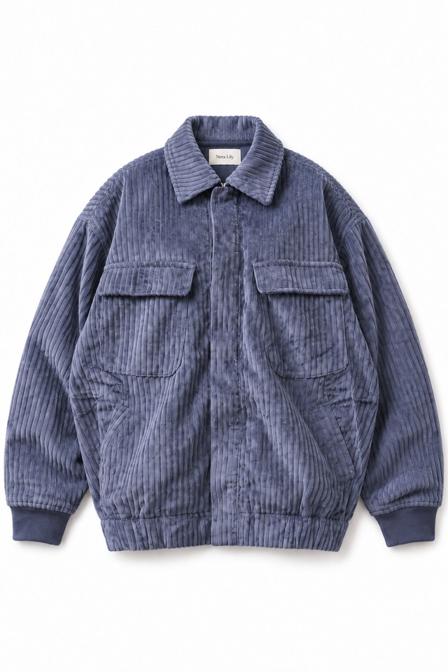 【Nora Lily】Big WELE Corduroy Blouson / Blue