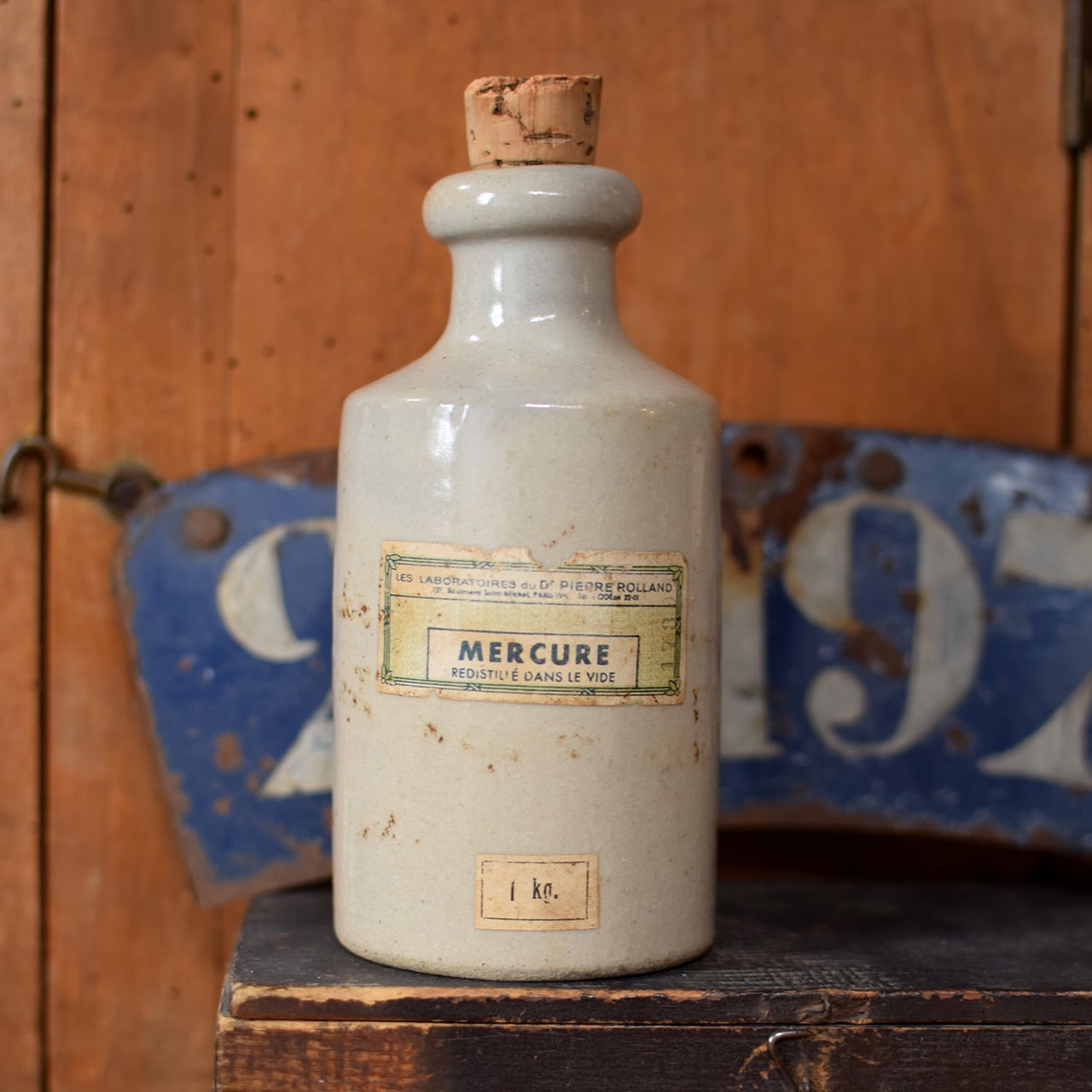 陶器の薬品ボトル | Brocante de La Cocotte （フランスアンティーク