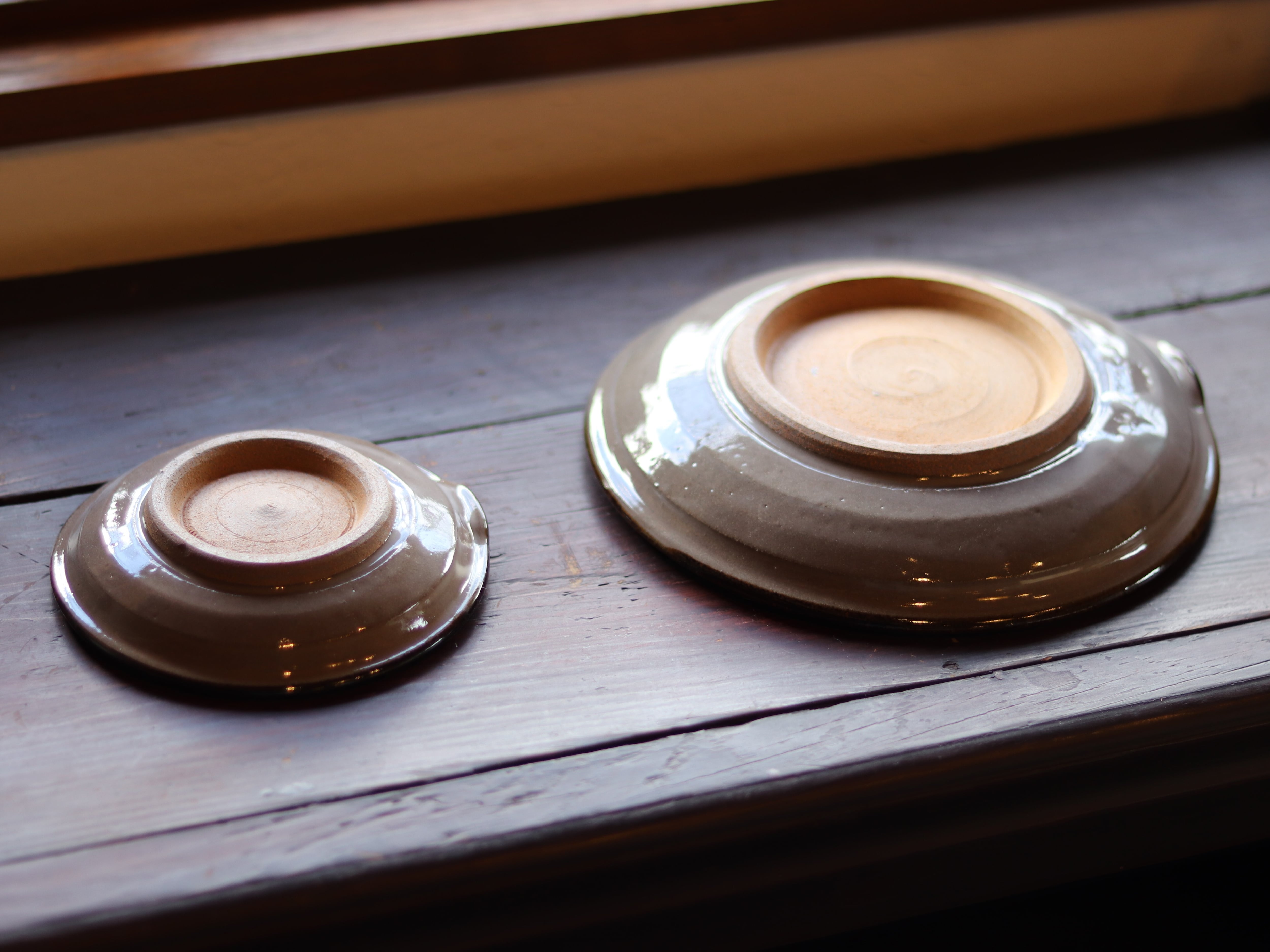 丹波焼 おろし皿・大小セット 12.5cm 19.5cm