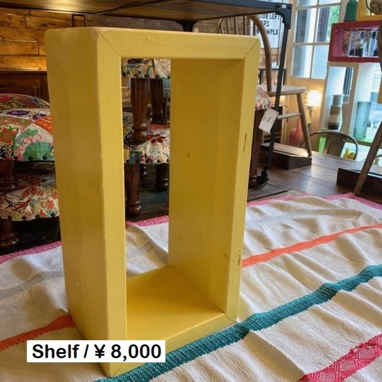 TOPANGA Furniture　カラフルウッドボックス　Mサイズ／イエローA