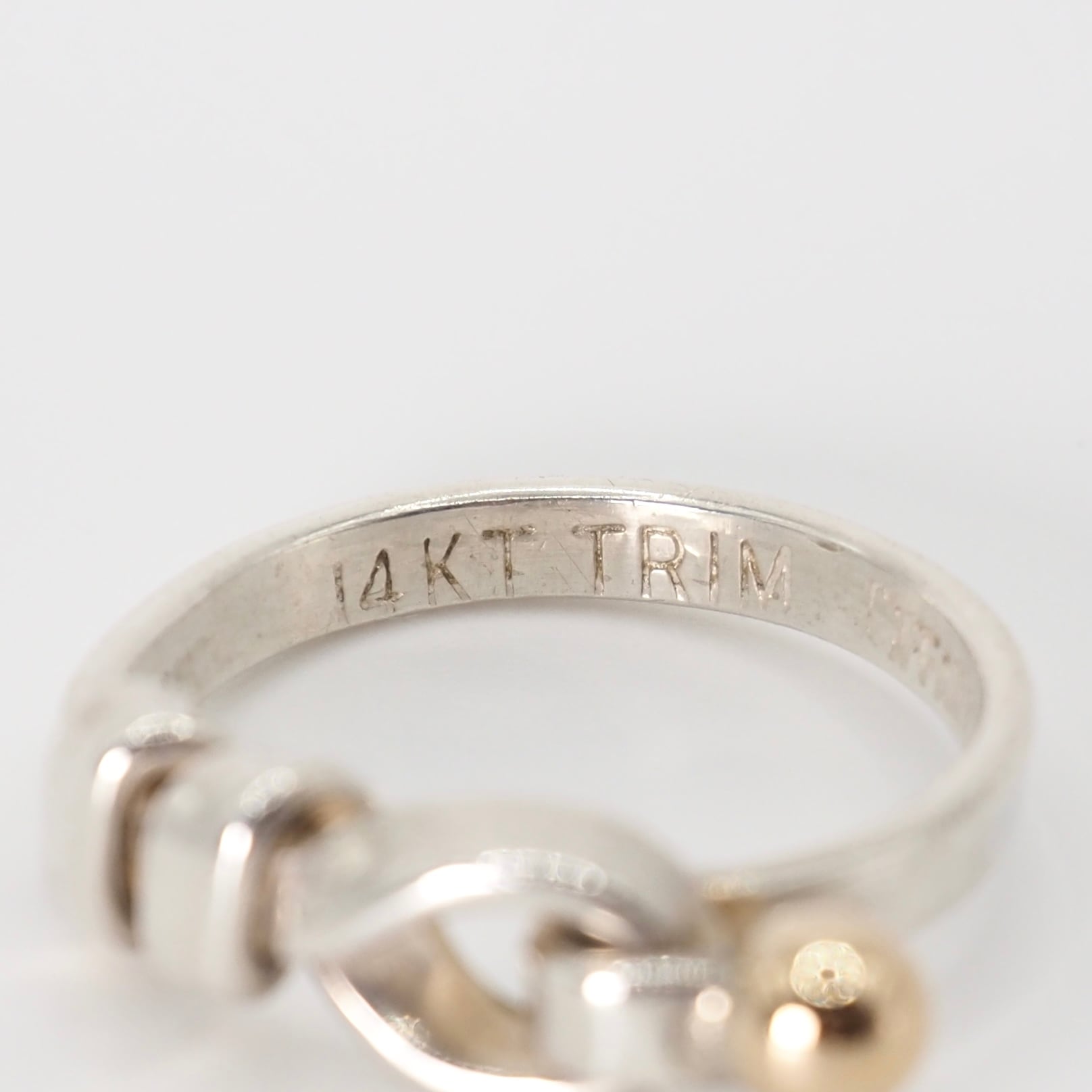 Tiffany&Co. 約9号 フック&アイリング シルバー925 K14 ティファニー