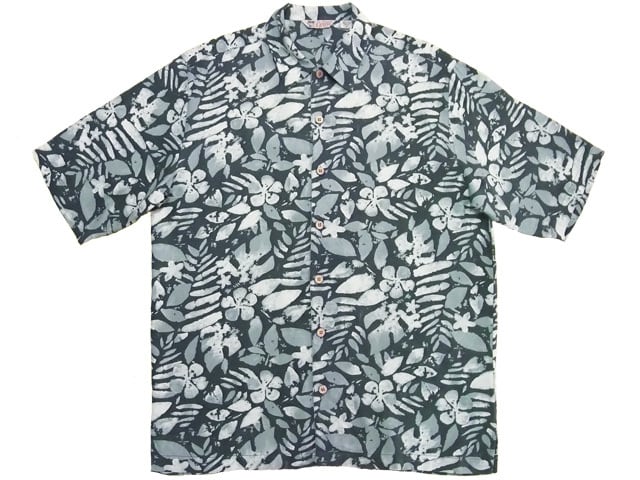 トミーバハマ XXL 中古品 シルク100％ パステルカラー極楽鳥花柄