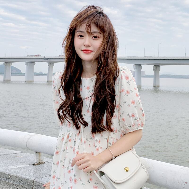 フローラルドレス サマーロングスカート 大人ガーリー スウィート キュート カジュアル 夏物 花柄 スーパーモール56262765717