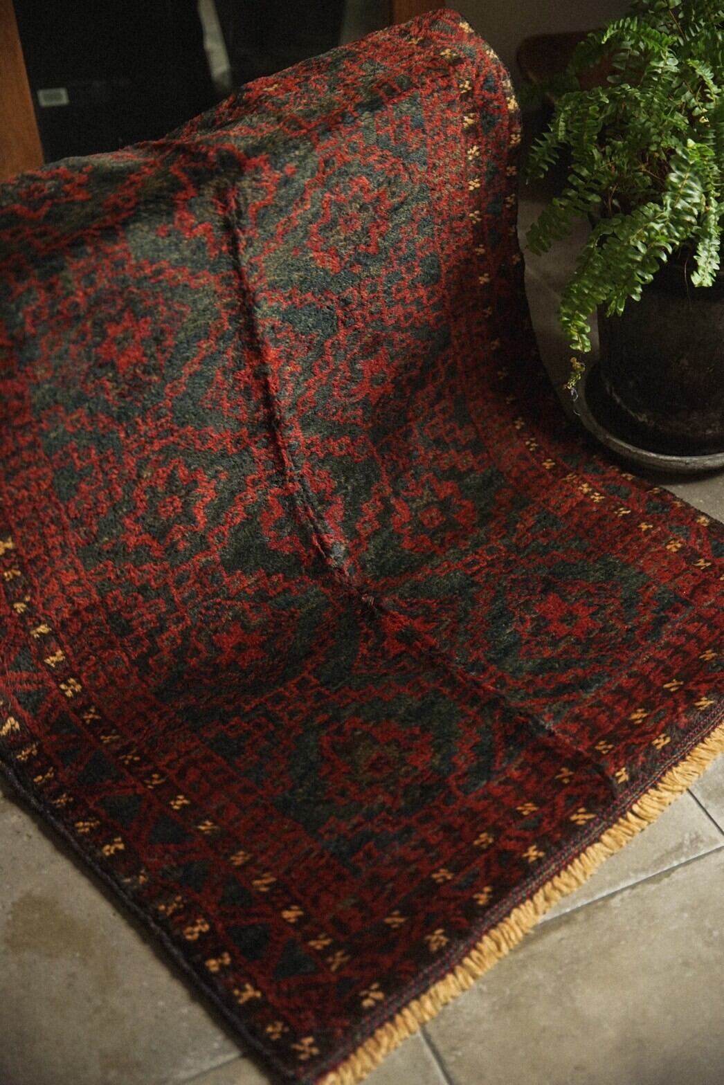 974 --Semi Antique Baluch rug