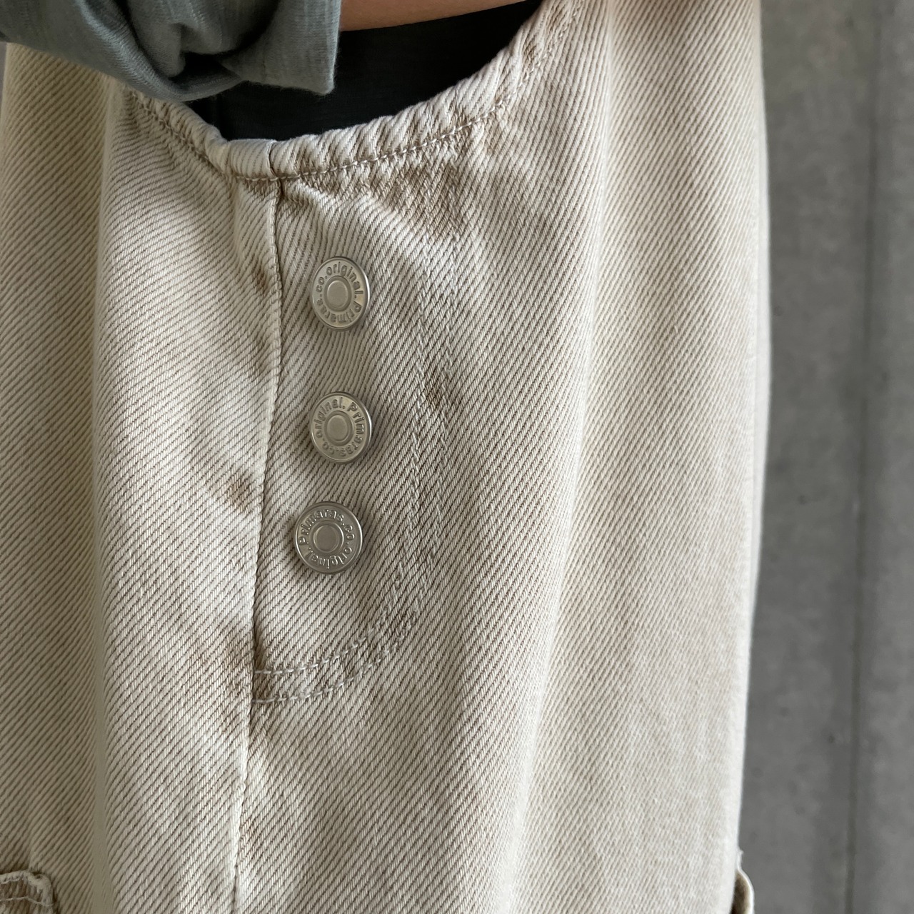vintagewashdenimサロペット／vintage white