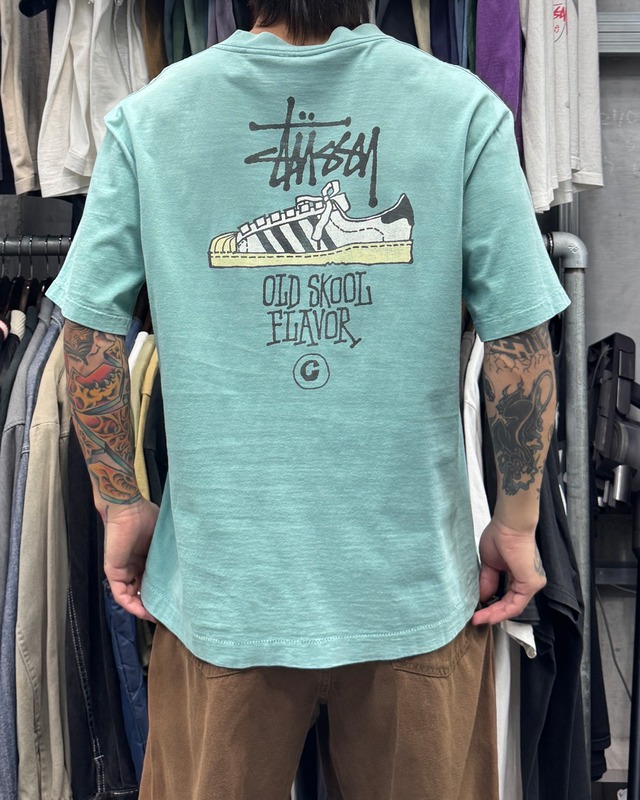 【Special!!】90’s old stussy Design Tee “SUPERSTAR” " OLD SKOOL FLAVOR " "黒タグ" “スーパースター” “レアカラー”【高円寺本店】
