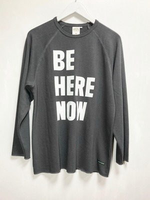 MEN'S M BE HERE NOW ヘンプ／オーガニックコットン ミニ裏毛 ラグラン長袖 T スミクロ