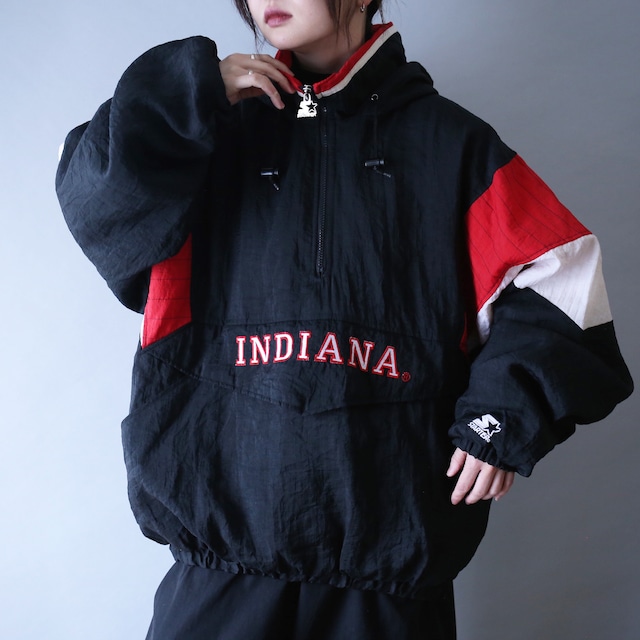 "STARTER " 3-tone good coloring over silhouette anorak parka