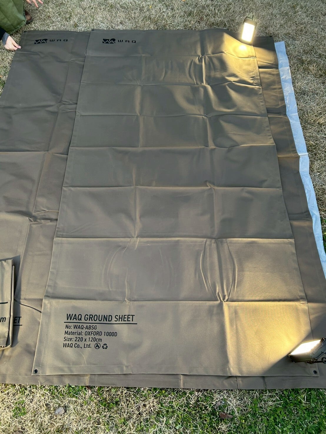 美品・WAQ-AIR BED SINGLE サイズ　専用グランドシートセット オプション品 】WAQ AIRシリーズ専用グランドシート エアベッド(S/D