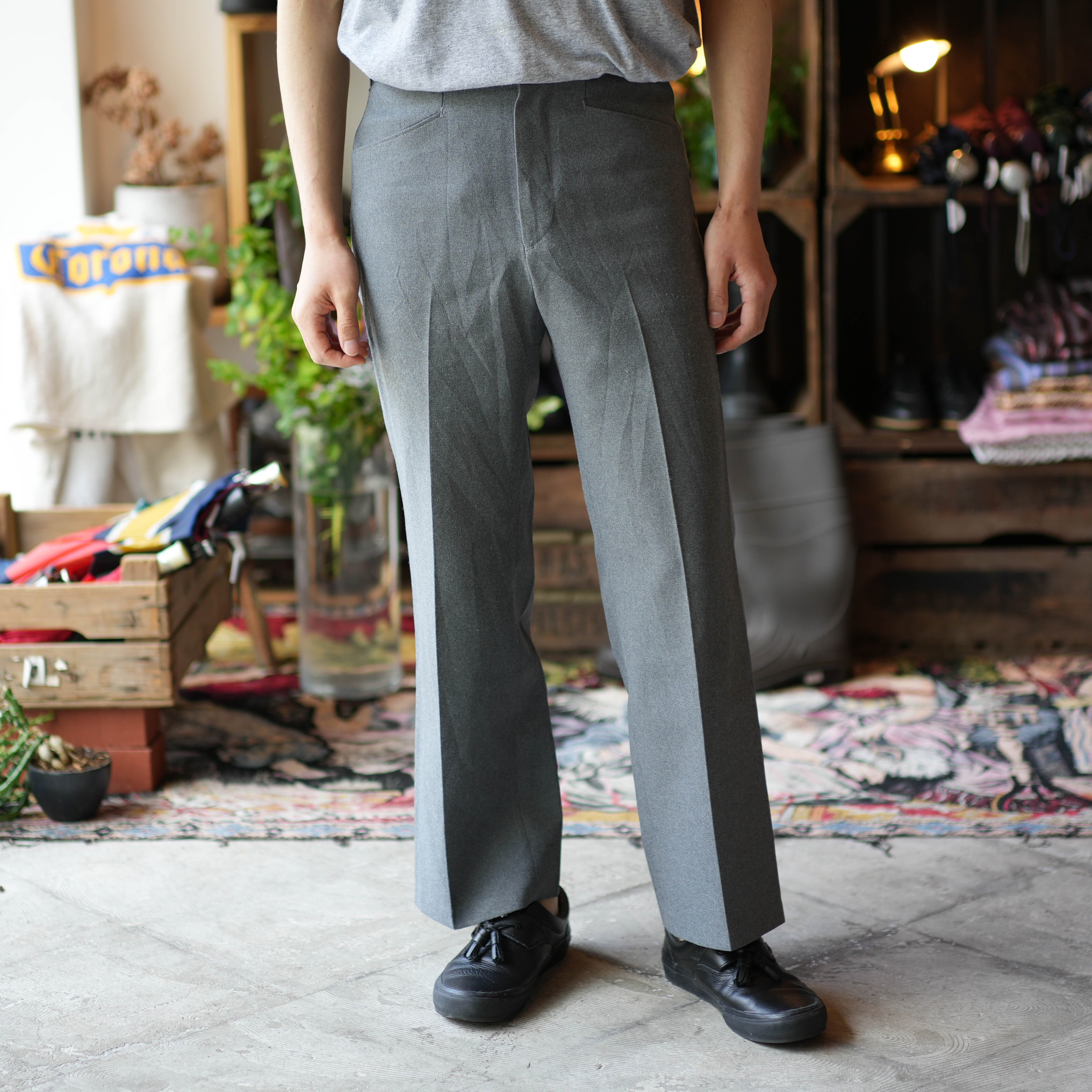 【vintage】levi's action slacks light gray