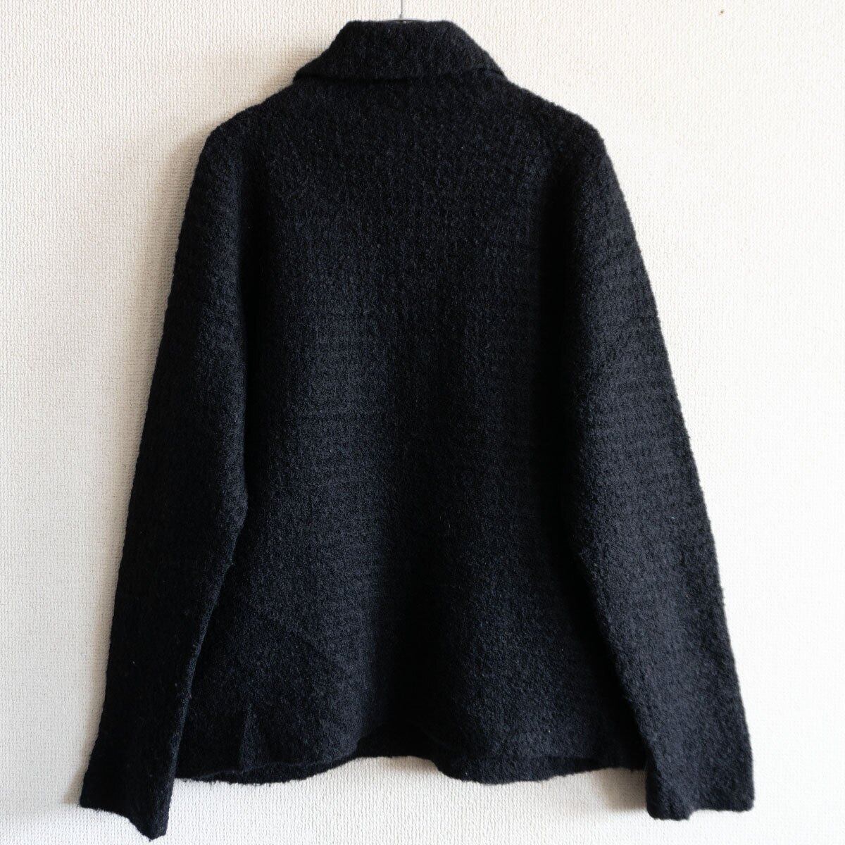 美品　ワイズ　Y's ドット柄ニットジャケット　2 黒紺　ヨウジヤマモト 美品 ワイズ Y's ドット柄ニットジャケット 2 黒紺 ヨウジヤマモト