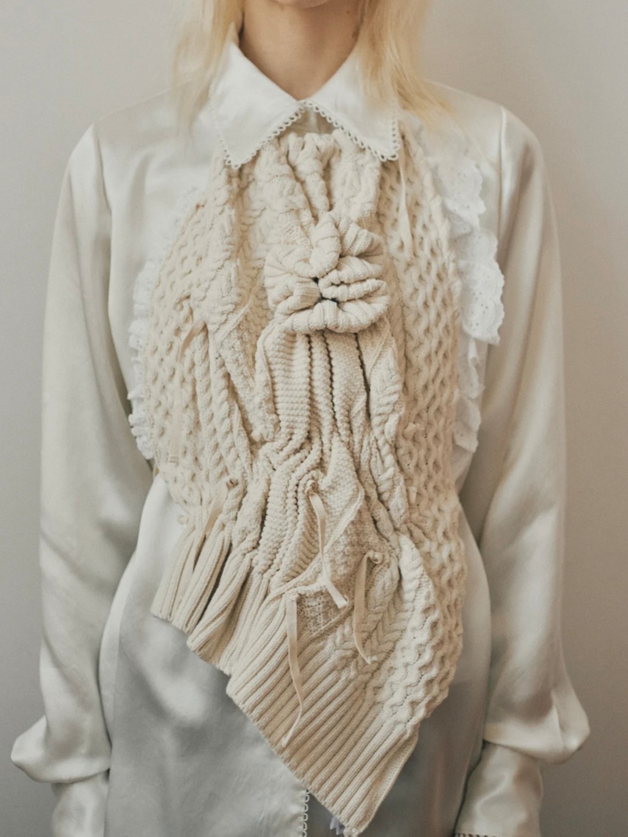 【26AW | WOMEN】Create Clair クリエイトクレイル / ビスチェ / Drape knit bustier - 3