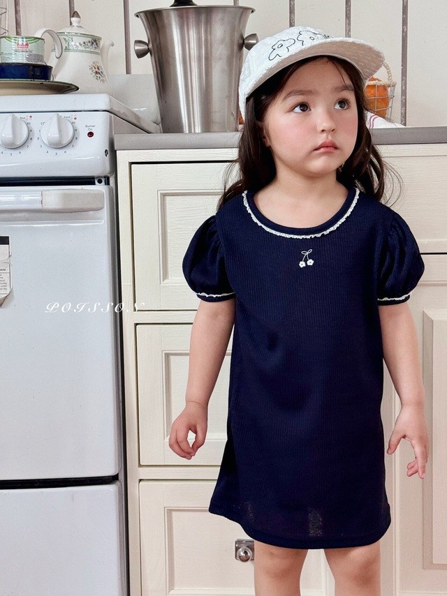 《予約》POISSON ¨ cherry puff dress ¨ 26summer
