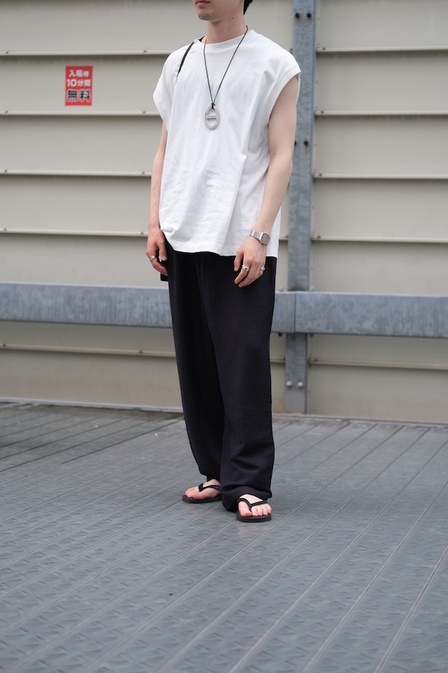 Utah/"Giorgio Sant'Angelo" 3-tuck linen trousers