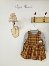 【取寄/韓国直送】Yogurt Mansion　チェックワンピース｜秋服｜韓国子供服｜26/AT