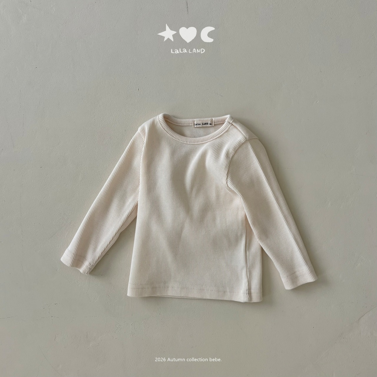 韓国子供服 / LALALAND / 26Autumn / ベベマカロン リブTシャツ / 秋服 / ベビー *6M~18M*