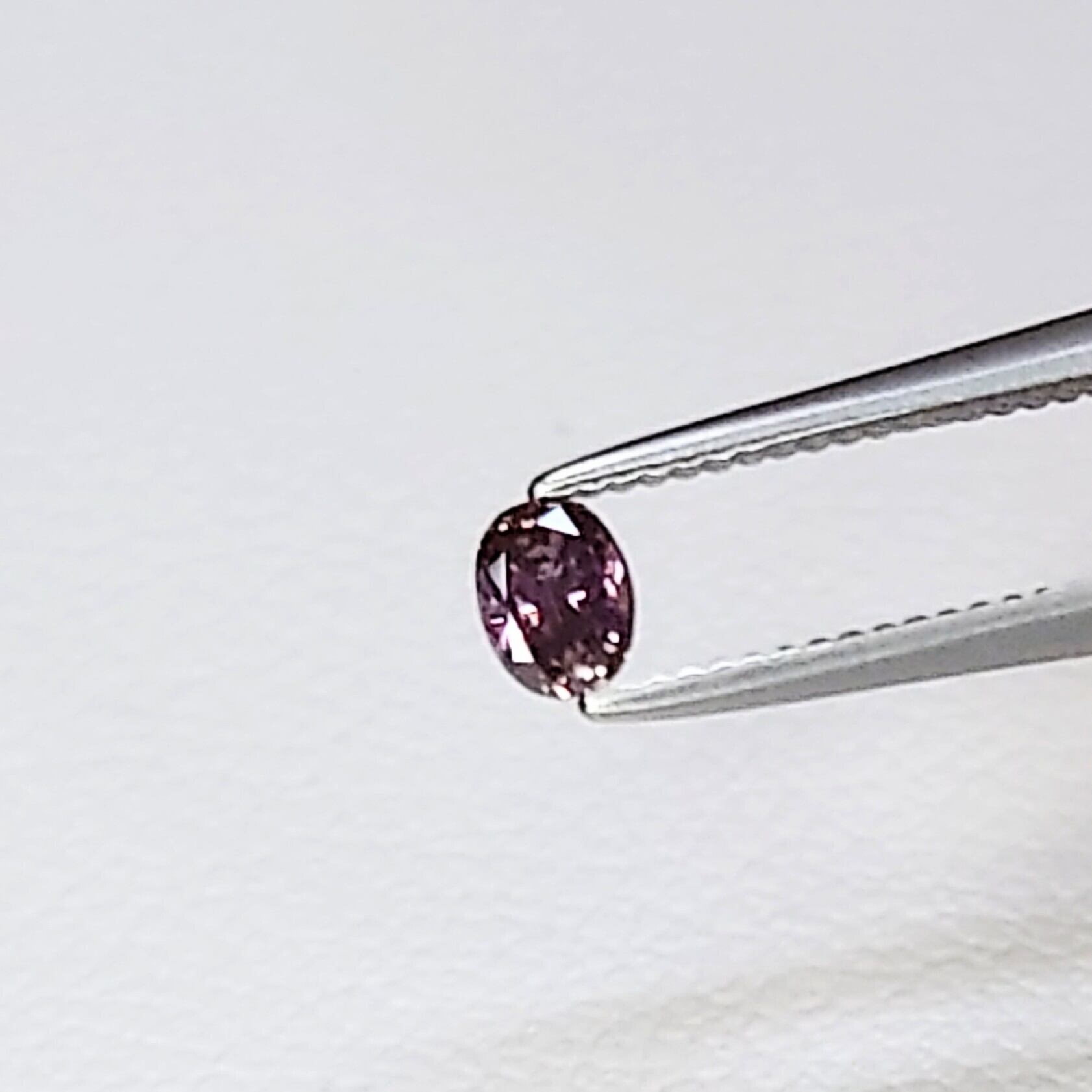Fancy Deep Brown Purple Pink 0.080ct I-1 天然ピンク Fancy Deep Brown Purple Pink 0.080ct I-1 天然ピンク