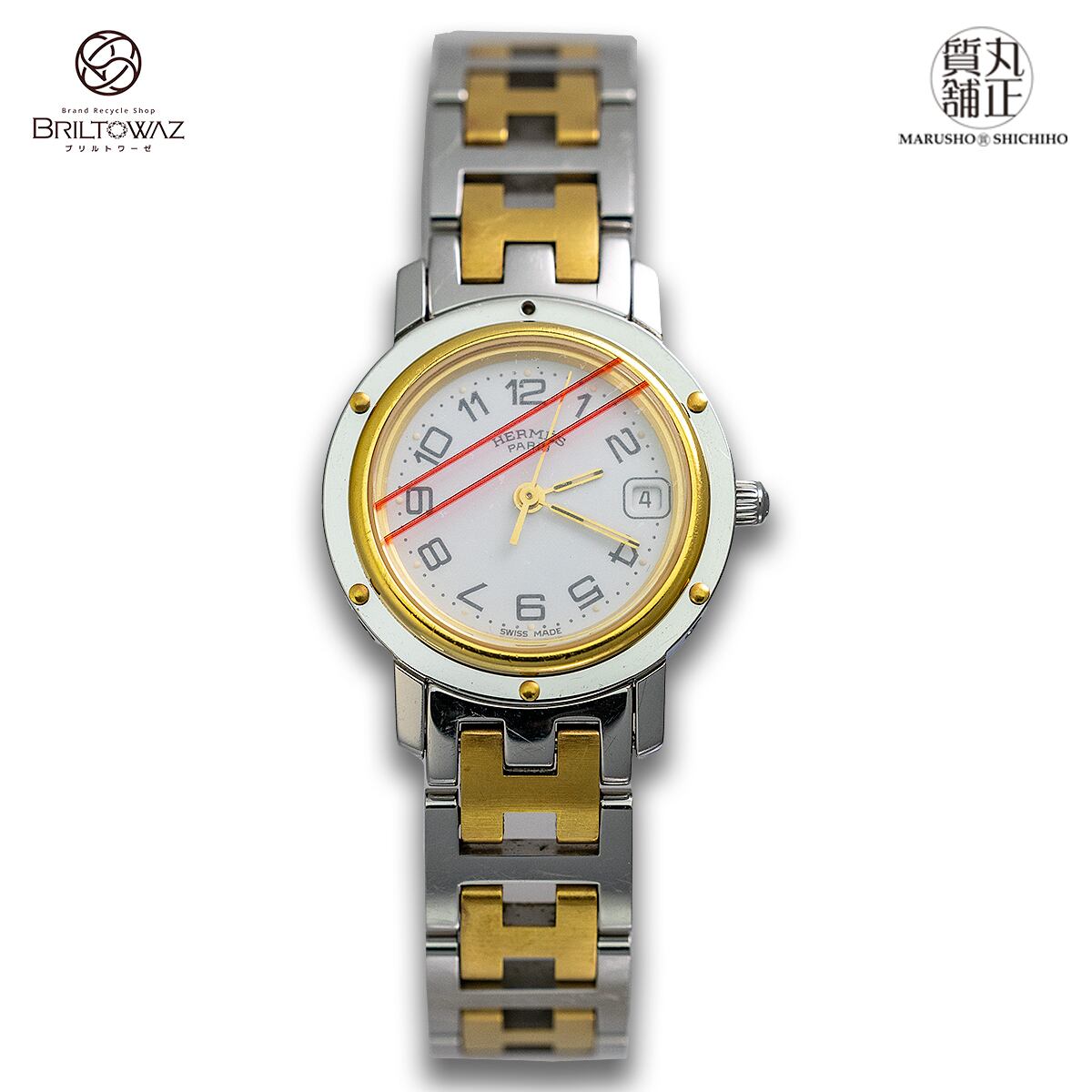 エルメス　【留め具欠損】HERMÈS　クリッパー　腕時計　レディース エルメス 【留め具欠損】HERMÈS クリッパー 腕時計 レディース